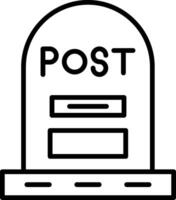 Post Line Icon vector