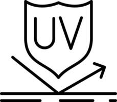 icono de línea de protección uv vector