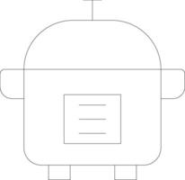 Rice Cooker Line Icon vector