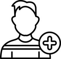 Man Line Icon vector