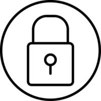 Lock Line Icon vector