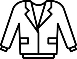 Coat Line Icon vector