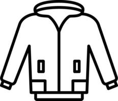 icono de línea de chaqueta vector