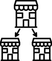 Chain Store Line Icon vector