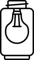 icono de línea de lámpara vector