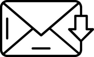 Inbox Line Icon vector