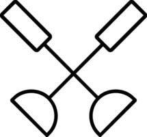 Paddle Line Icon vector