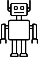 Robot Line Icon vector
