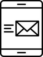 icono de línea de correo electrónico vector