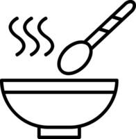 Soup Line Icon vector
