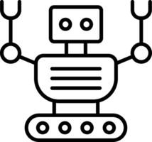 Robot Line Icon vector