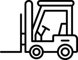 Forklift Line Icon vector