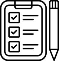 Checklist Line Icon vector