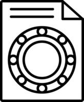 Ball Bearing Line Icon vector