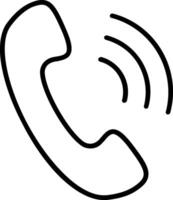 Phone Call Line Icon vector