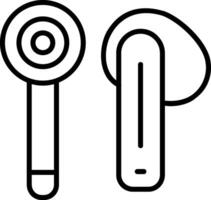 Earbud Line Icon vector