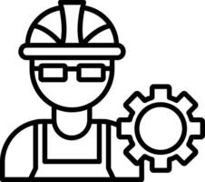 Engineer Line Icon vector