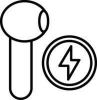 Earbud Line Icon vector