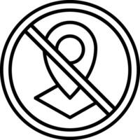 Prohibited Sign Line Icon vector