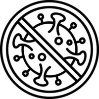 Prohibited Sign Line Icon vector