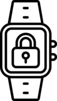 Lock Line Icon vector