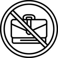 Prohibited Sign Line Icon vector