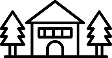 Cotage Line Icon vector