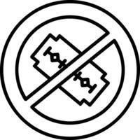 No Blade Line Icon vector