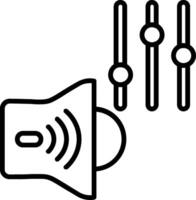 Volume Control Line Icon vector