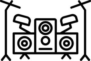 Drum Set Line Icon vector