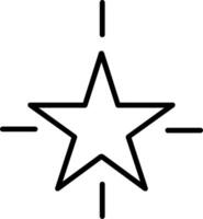 icono de línea de estrella vector