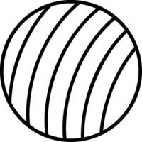 ejercicio pelota línea icono vector