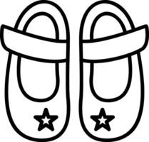 Baby Shoe Line Icon vector