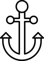 Anchor Line Icon vector
