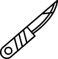 icono de línea de cuchillo vector