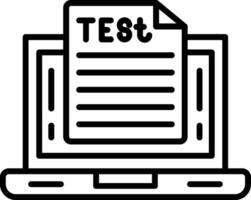 Online Test Line Icon vector