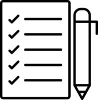 Task List Line Icon vector