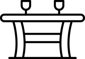 Table Line Icon vector