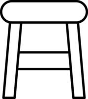 Stool Line Icon vector