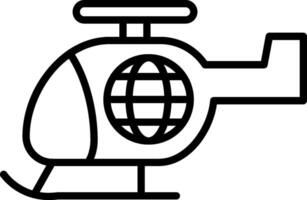 Helicopter Line Icon vector