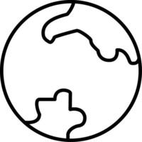 Earth Line Icon vector