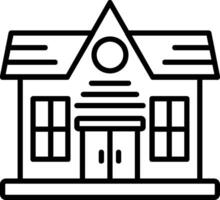 Bungalow Line Icon vector