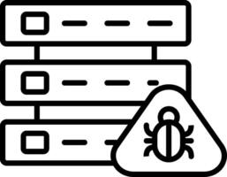 Database Bug Line Icon vector