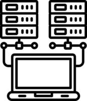 Data Network Line Icon vector