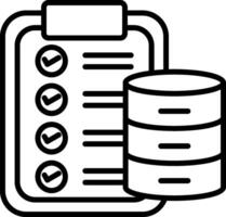 Checklist Line Icon vector