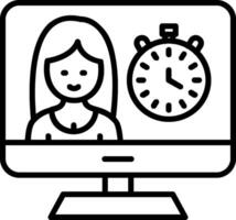 Timer Line Icon vector