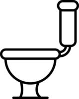 icono de línea de baño vector