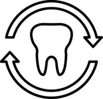 Tooth Line Icon vector
