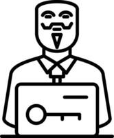 Anonymous Line Icon vector