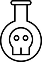 Poison Line Icon vector
